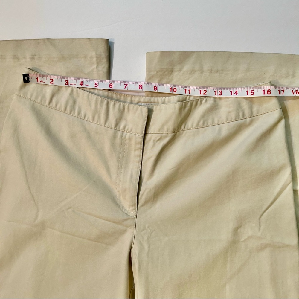 Chico’s light tan beige cotton stretch wide leg chino pants 2.5 size 14 - Picture 8 of 11